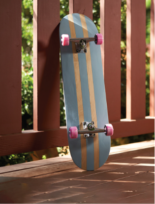 Rust-Oleum Stops Rust Custom Spray 5-in-1 Spray Painted Skateboard in Peaceful Blue