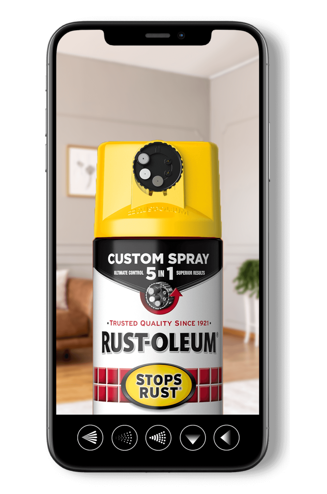 Rust-Oleum Stops Rust Custom Spray 5-in-1 Spray Can on Phone